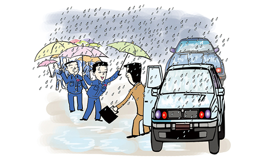 感人的雨伞