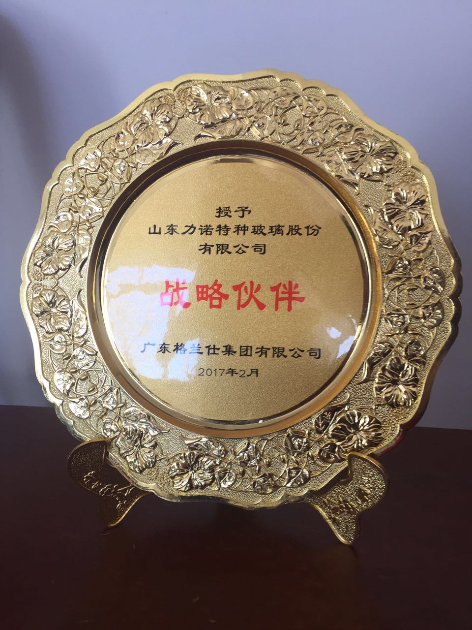 九游(中国)特玻荣获广东格兰仕“最佳战略伙伴”荣誉称号